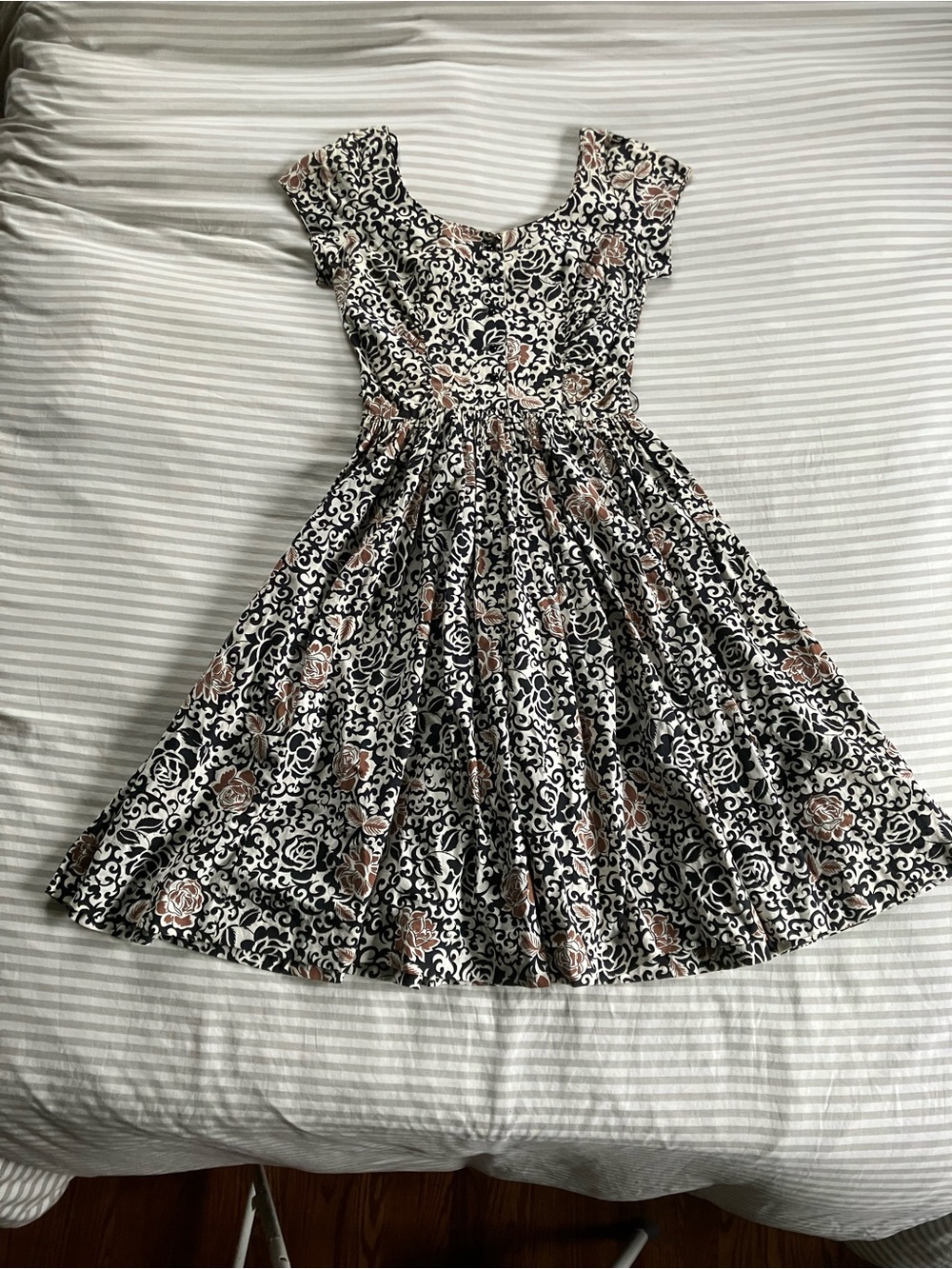 1950s Vintage Jerry Gilden Floral Cotton Dress